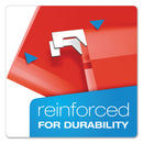 Pendaflex Extra Capacity Reinforced Hanging File Folders with Box Bottom, 2" Capacity, Legal Size, 1/5-Cut Tabs, Red, 25/Box