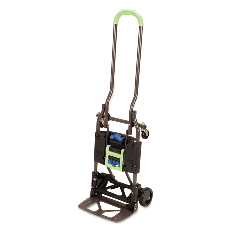 Cosco 2-in-1 Multi-Position Hand Truck and Cart, 300 lbs, 16.63 x 12.75 x 49.25, Blue/Green