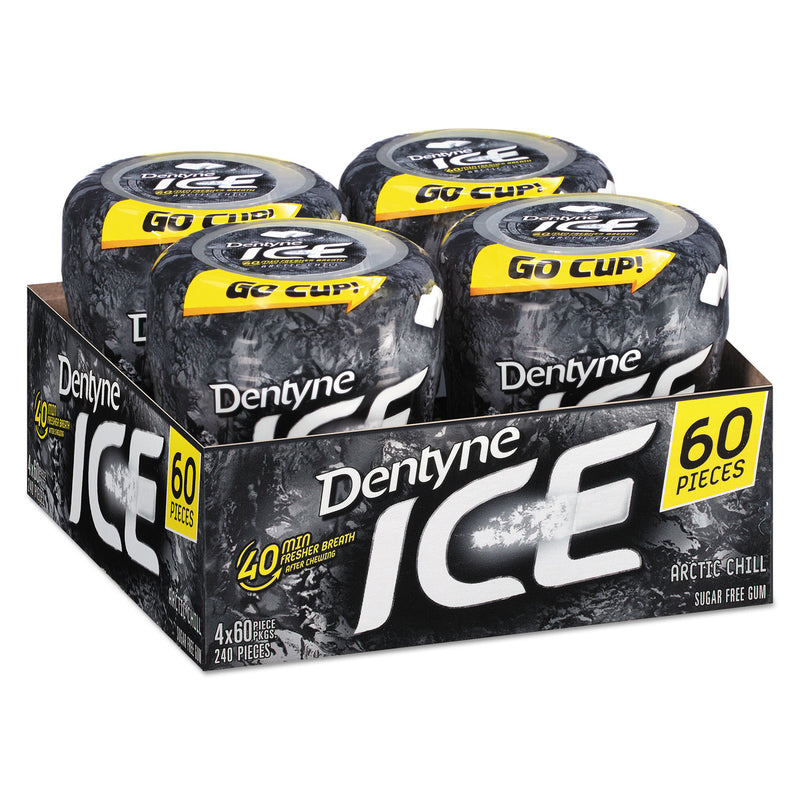 Dentyne Ice Sugarless Gum, Arctic Chill, 60 Pieces/Cup, 4 Cups/Pack