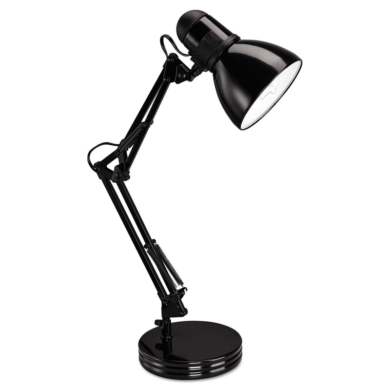 Alera Architect Desk Lamp, Adjustable Arm, 6.75"w x 11.5"d x 22"h, Black