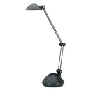 Alera Twin-Arm Task LED Lamp with USB Port, 11.88"w x 5.13"d x 18.5"h, Black