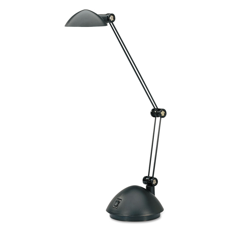 Alera Twin-Arm Task LED Lamp with USB Port, 11.88"w x 5.13"d x 18.5"h, Black