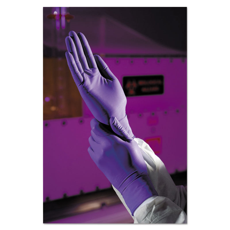 Kimtech PURPLE NITRILE Exam Gloves, 242 mm Length, X-Small, 6 mil, Purple, 100/Box
