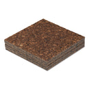 Universal Cork Tile Panels, Dark Brown, 12 x 12, 4/Pack