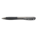 BIC BU3 Ballpoint Pen, Retractable, Medium 1 mm, Black Ink, Black Barrel, 36/Pack