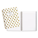 Cambridge Gold Dots Hardcover Notebook, 1 Subject, Wide/Legal Rule, White/Gold Cover, 9.5 x 7, 80 Sheets