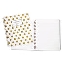 Cambridge Gold Dots Hardcover Notebook, 1 Subject, Wide/Legal Rule, White/Gold Cover, 11 x 8.88, 80 Sheets