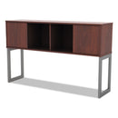 Alera Open Office Desk Series Hutch, 59w x 15d x 36.38h, Medium Cherry