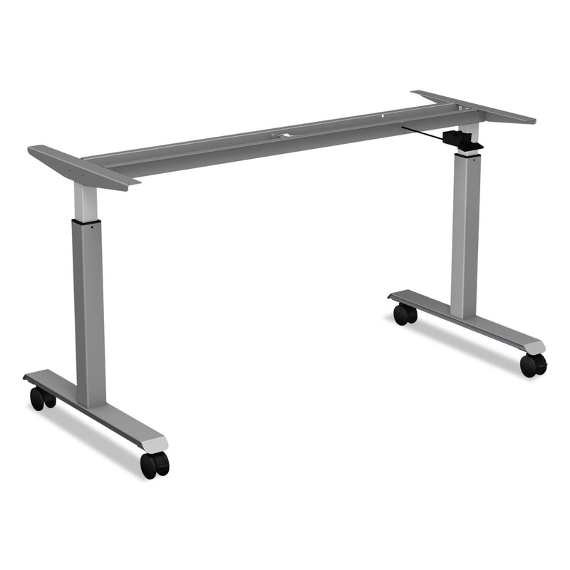 Alera Casters for Height-Adjustable Table Bases, Grip Ring Stem, 2" Wheel, Black, 4/Set