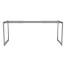 Alera Open Office Desk Series Adjustable O-Leg Desk Base, 47.25 to 70.78w x 23.63d x 28.5h, Silver