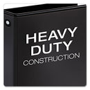 Cardinal Premier Easy Open ClearVue Locking Round Ring Binder, 3 Rings, 1.5" Capacity, 11 x 8.5, Black