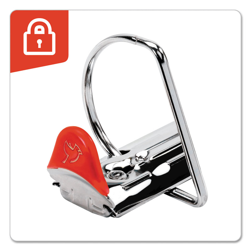 Cardinal XtraLife ClearVue Non-Stick Locking Slant-D Ring Binder, 3 Rings, 5" Capacity, 11 x 8.5, White