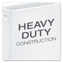 Cardinal Premier Easy Open ClearVue Locking Round Ring Binder, 3 Rings, 3" Capacity, 11 x 8.5, White