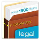 Pendaflex Heavy-Duty File Pockets, 7" Expansion, Legal Size, Redrope, 5/Box