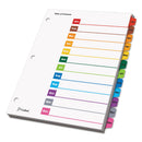 Cardinal OneStep Printable Table of Contents and Dividers, 12-Tab, Jan. to Dec., 11 x 8.5, White, Assorted Tabs, 1 Set