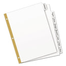 Avery Write and Erase Big Tab Paper Dividers, 8-Tab, 11 x 8.5, White, White Tabs, 1 Set
