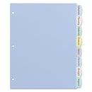 Avery Write and Erase Big Tab Durable Plastic Dividers, 3-Hole Punched, 8-Tab, 11 x 8.5, Assorted, 1 Set