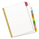 Avery Write and Erase Big Tab Paper Dividers, 8-Tab, 11 x 8.5, White, Assorted Tabs,1 Set