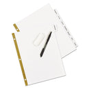 Avery Write and Erase Big Tab Paper Dividers, 8-Tab, 11 x 8.5, White, White Tabs, 1 Set