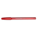 Paper Mate InkJoy 100 Ballpoint Pen, Stick, Medium 1 mm, Red Ink, Red Barrel, Dozen