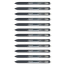 Paper Mate InkJoy Gel Pen, Retractable, Medium 0.7 mm, Black Ink, Black Barrel, Dozen