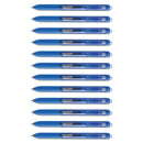 Paper Mate InkJoy Gel Pen, Retractable, Medium 0.7 mm, Blue Ink, Blue Barrel, Dozen