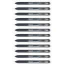 Paper Mate InkJoy Gel Pen, Retractable, Micro 0.5 mm, Black Ink, Black Barrel, Dozen