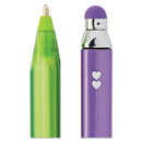 Paper Mate InkJoy 100 Ballpoint Pen/Stylus, Stick, Medium 1 mm, Black Ink, Black Barrel, Dozen