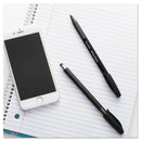 Paper Mate InkJoy 100 Ballpoint Pen/Stylus, Stick, Medium 1 mm, Black Ink, Black Barrel, Dozen