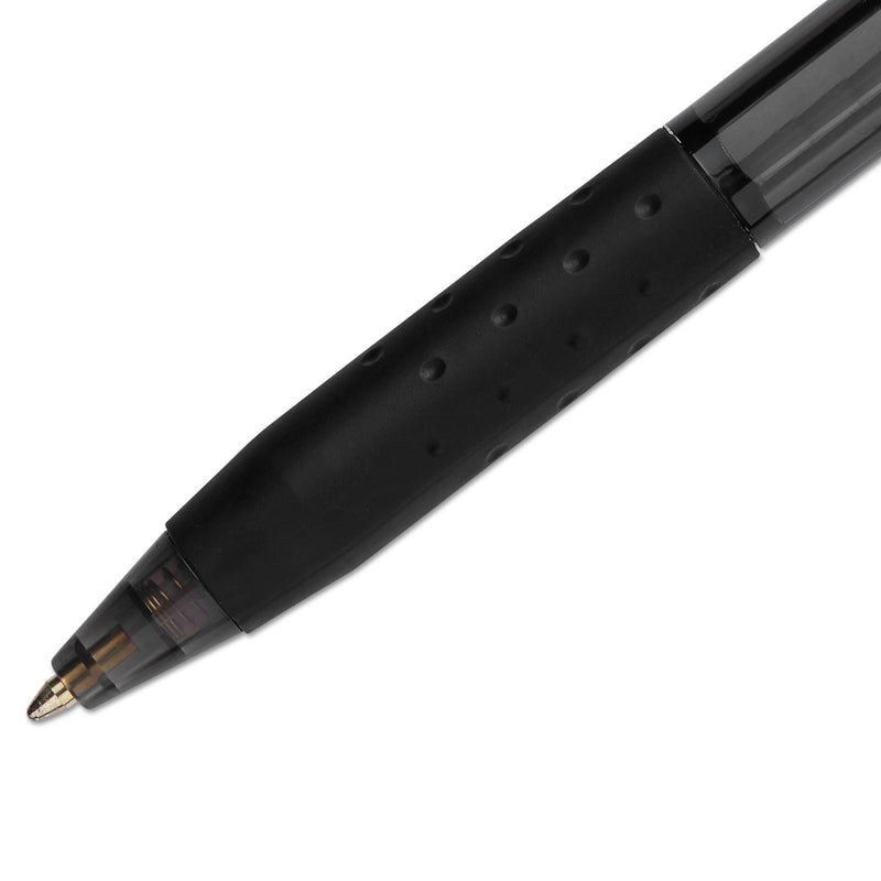 Paper Mate InkJoy 300 RT Ballpoint Pen, Refillable, Retractable, Medium 1 mm, Black Ink, Black Barrel, Dozen