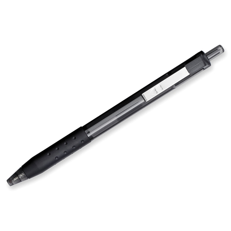 Paper Mate InkJoy 300 RT Ballpoint Pen, Refillable, Retractable, Medium 1 mm, Black Ink, Smoke Barrel, 36/Box