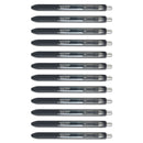 Paper Mate InkJoy Gel Pen, Retractable, Micro 0.5 mm, Black Ink, Black Barrel, Dozen