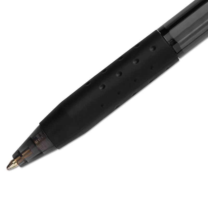 Paper Mate InkJoy 300 RT Ballpoint Pen, Refillable, Retractable, Medium 1 mm, Black Ink, Black Barrel, 24/Pack