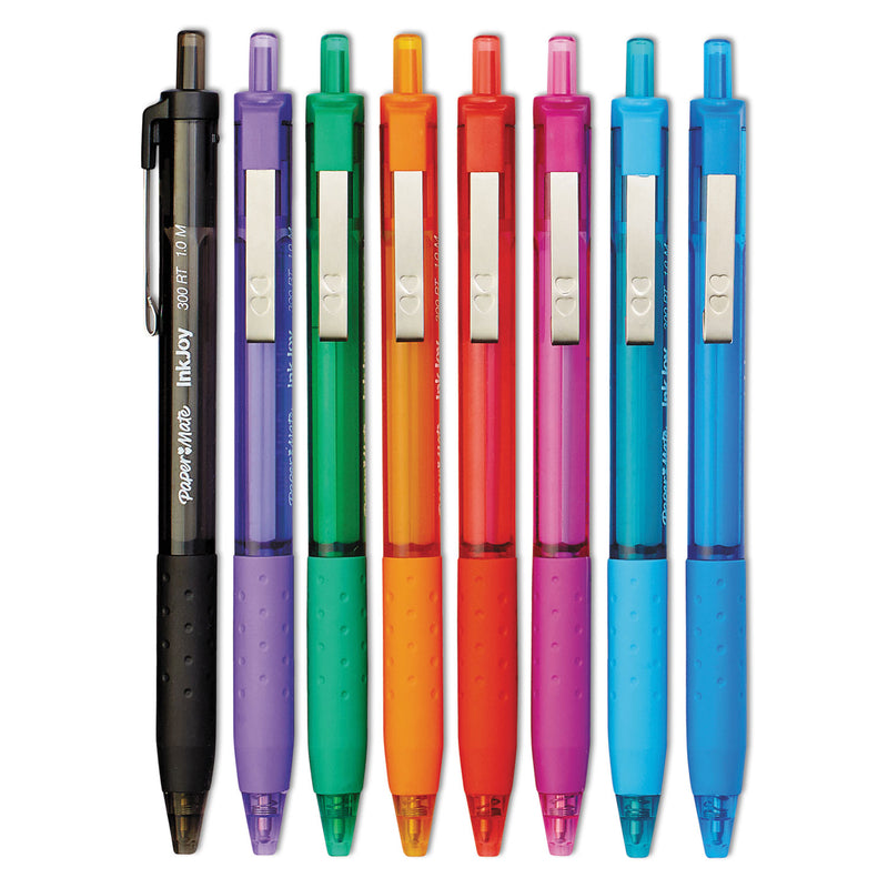 Paper Mate InkJoy 300 RT Ballpoint Pen Retractable, Medium 1 mm, Assorted Ink and Barrel Colors, 24/Pack
