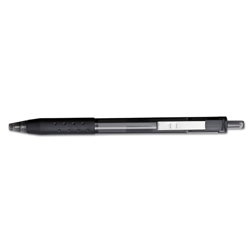Paper Mate InkJoy 300 RT Ballpoint Pen, Refillable, Retractable, Medium 1 mm, Black Ink, Black Barrel, Dozen