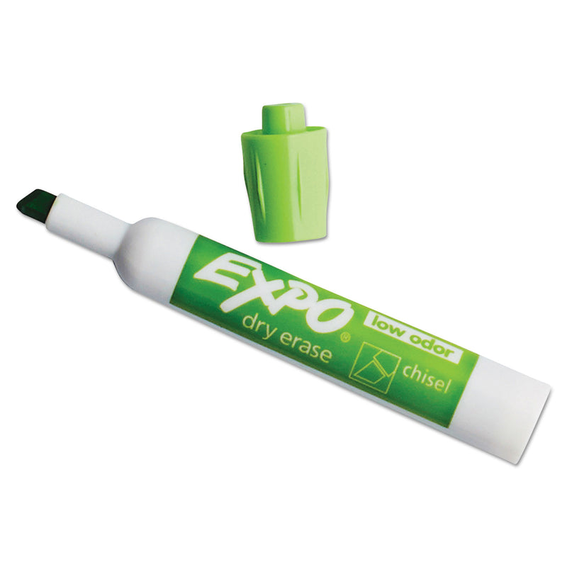 EXPO Low-Odor Dry-Erase Marker, Broad Chisel Tip, Assorted Pastel Colors, 4/Set