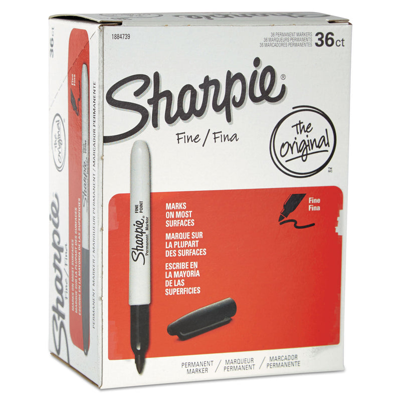 Sharpie Fine Tip Permanent Marker Value Pack, Fine Bullet Tip, Black, 36/Pack