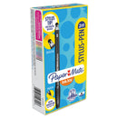 Paper Mate InkJoy 100 Ballpoint Pen/Stylus, Stick, Medium 1 mm, Black Ink, Black Barrel, Dozen
