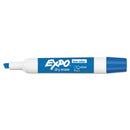 EXPO Low-Odor Dry-Erase Marker, Broad Chisel Tip, Blue, Dozen