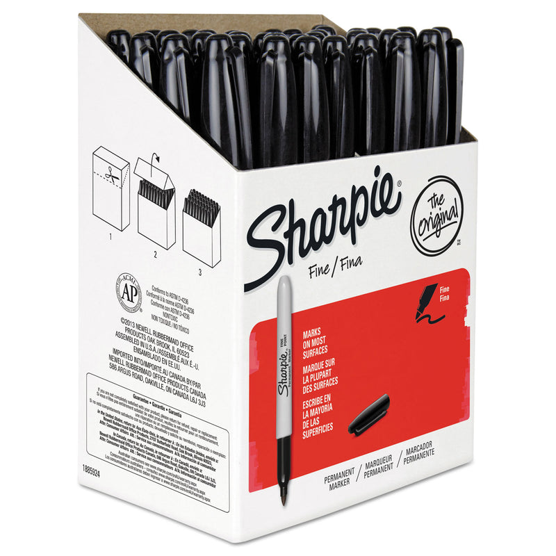 Sharpie Fine Tip Permanent Marker Value Pack, Fine Bullet Tip, Black, 36/Pack
