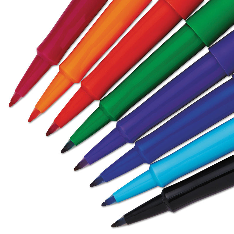 Paper Mate Point Guard Flair Felt Tip Porous Point Pen, Stick, Bold 1.4 mm, Assorted Ink and Barrel Colors, 48/Pack