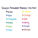 Sharpie Fine Tip Permanent Marker, Fine Bullet Tip, Red, Dozen