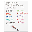 EXPO Low-Odor Dry-Erase Marker, Broad Chisel Tip, Blue, Dozen