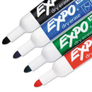 EXPO Low-Odor Dry-Erase Marker, Medium Bullet Tip, Assorted Colors, 4/Set