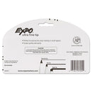 EXPO Low-Odor Dry-Erase Marker, Extra-Fine Needle Tip, Black, 4/Pack