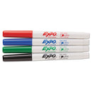 EXPO Low-Odor Dry-Erase Marker, Extra-Fine Needle Tip, Assorted Colors, 4/Pack