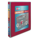Avery UltraLast Heavy-Duty View Binder with One Touch Slant Rings, 3 Rings, 1" Capacity, 11 x 8.5, Red
