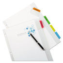 Avery Movable Tab Dividers with Color Tabs, 5-Tab, 11 x 8.5, White, 1 Set