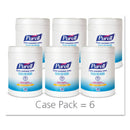 PURELL Sanitizing Hand Wipes, 6.75 x 6, White, 270/Canister, 6 Canisters/Carton