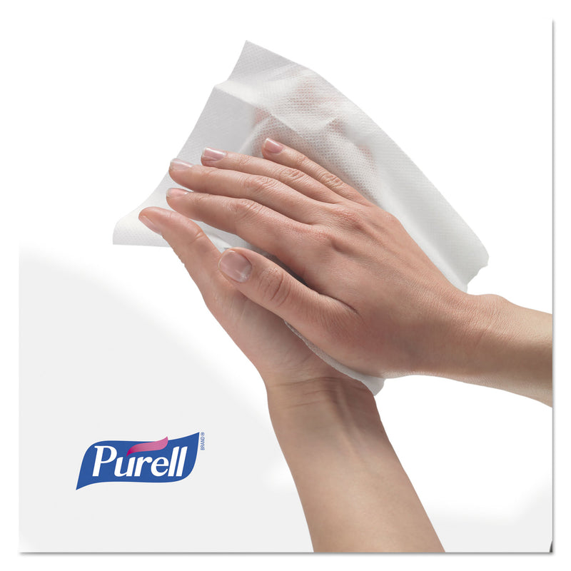 PURELL Premoistened Hand Sanitizing Wipes, Cloth, 5.75 x 7, 100/Canister